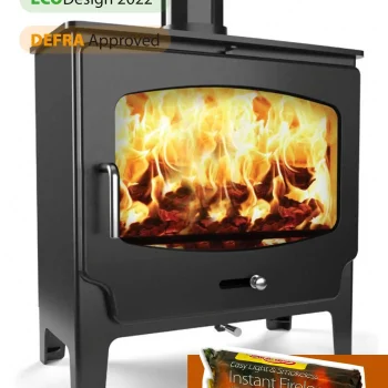 DEFRA Approved ECO Design 2022 wood-burning stove.